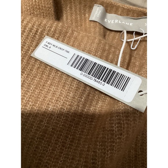 Everlane Camel Yak And Wool Blend The Cozy Stretch Knit Cropped Tank S - Picture 4 of 6